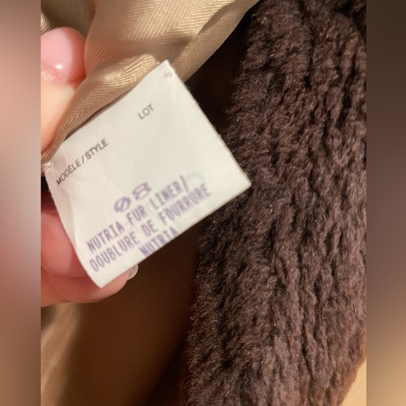 Marisa Minicucci Fur Trim Trench Coat Size 8 - Picture 12 of 12